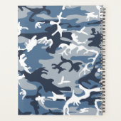 冬の雪の青の迷彩、軍隊、陸軍 プランナー手帳 (裏面)