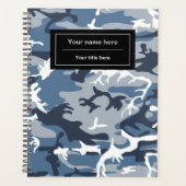 冬の雪の青の迷彩、軍隊、陸軍 プランナー手帳 (正面)