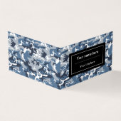 冬の雪の青の迷彩、軍隊、陸軍 名刺 (外部)