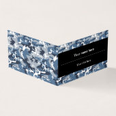 冬の雪の青の迷彩、軍隊、陸軍 名刺 (外部)