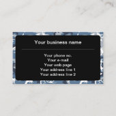 冬の雪の青の迷彩、軍隊、陸軍 名刺 (正面)