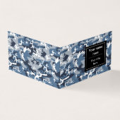 冬の雪の青の迷彩、軍隊、陸軍 名刺 (外部)