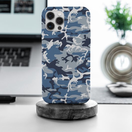 冬の雪の青の迷彩、軍隊、陸軍 Case-Mate iPhoneケース