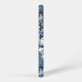 冬の雪の青の迷彩、軍隊、陸軍 SAMSUNG GALAXYケース (右側面)