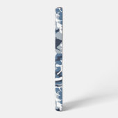 冬の雪の青の迷彩、軍隊、陸軍 SAMSUNG GALAXYケース (左側面)