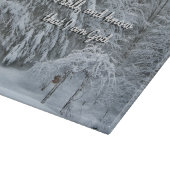 冬の雪の風光明媚な写真はまだ知っているボード カッティングボード (角)