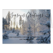 冬の雪の風景クリスマスの写真パーソナライズされた (正面横)