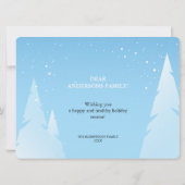 冬の雪の風景メリークリスマスカード (裏面)