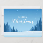 冬の雪の風景メリークリスマスカード (正面)