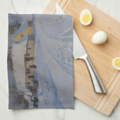 冬の雪の風景(H.A. Brendekilde) キッチンタオル (四つ折り)