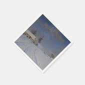 冬の雪の風景(H.A. Brendekilde) スタンダードカクテルナプキン (角)