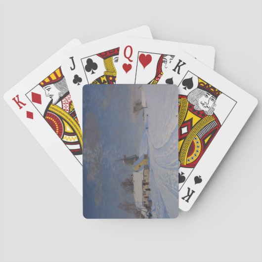 冬の雪の風景(H.A. Brendekilde) トランプ (裏面)