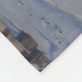 冬の雪の風景(H.A. Brendekilde) フリースブランケット (角)