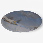 冬の雪の風景(H.A. Brendekilde) ペーパープレート (アングル)