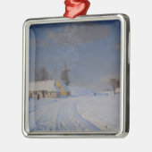 冬の雪の風景(H.A. Brendekilde) メタルオーナメント (左)