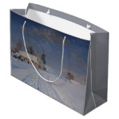 冬の雪の風景(H.A. Brendekilde) ラージペーパーバッグ (裏面アングル)