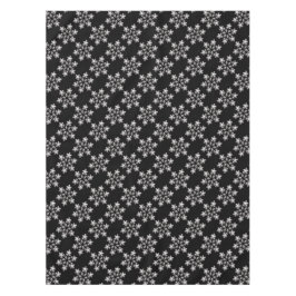 冬の雪の黒と白のクリスマス雪 テーブルクロス