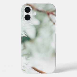 冬の雪の黒と白 iPhone 16 PLUSケース