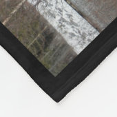 冬の雪のGSD フリースブランケット (角)