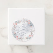 冬の雪ほこりっぽいブルーベリーサンキュー フェイバータグ (インサイチュ)