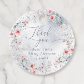 冬の雪ほこりっぽいブルーベリーサンキュー フェイバータグ (正面)