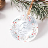 冬の雪ほこりっぽいブルーベリーサンキュー フェイバータグ