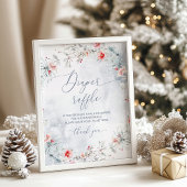 冬の雪ほこりっぽい青いクリスマスおむつラッフル ポスター