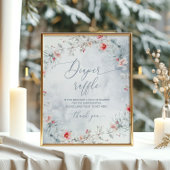 冬の雪ほこりっぽい青いクリスマスおむつラッフル ポスター