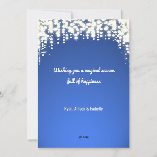 冬の雪ガラス輝く休日 シーズンカード (裏面)