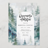 冬の雪キンセアニェラ15th誕生日 招待状 (正面/裏面)