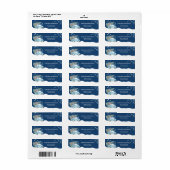 冬の雪クリスマスカー ラベル (フルシート)