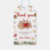 冬の雪クリスマスクッキー誕生日のお気に入り ギフトタグ (裏面)