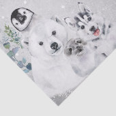冬の雪クリスマス北極の赤ちゃん動物 薄葉紙 (詳細)