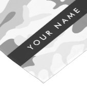 冬の雪グレーカモフラージュあなたの名前をパーソナライズ ショートテーブルランナー (コーナー)