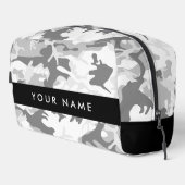 冬の雪グレーカモフラージュあなたの名前をパーソナライズ ドップキット (右コーナー)