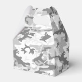冬の雪グレーカモフラージュあなたの名前をパーソナライズ フェイバーボックス (裏面サイド)