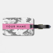 冬の雪グレーカモフラージュあなたの名前をパーソナライズ ラゲッジタグ (裏面横)