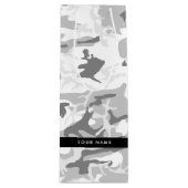 冬の雪グレーカモフラージュあなたの名前をパーソナライズ ワインギフトバッグ (正面)