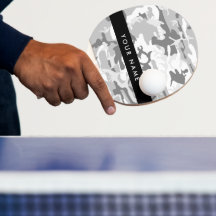 冬の雪グレーカモフラージュあなたの名前をパーソナライズ