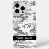 冬の雪グレーカモフラージュあなたの名前をパーソナライズ Case-Mate iPhoneケース (裏面)