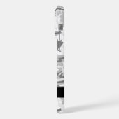 冬の雪グレーカモフラージュあなたの名前をパーソナライズ iPhoneケース (左側面)