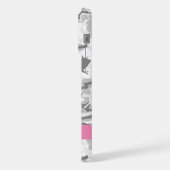 冬の雪グレーカモフラージュあなたの名前をパーソナライズ iPhoneケース (左側面)