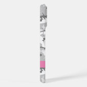 冬の雪グレーカモフラージュあなたの名前をパーソナライズ iPhoneケース (右側面)