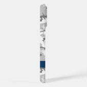 冬の雪グレーカモフラージュあなたの名前をパーソナライズ iPhoneケース (右側面)