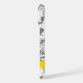 冬の雪グレーカモフラージュあなたの名前をパーソナライズ iPhoneケース (左側面)