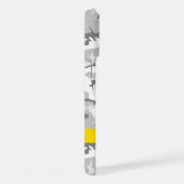 冬の雪グレーカモフラージュあなたの名前をパーソナライズ iPhoneケース (右側面)