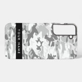 冬の雪グレーカモフラージュあなたの名前をパーソナライズ SAMSUNG GALAXYケース (裏面横)