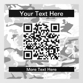 冬の雪グレーカモフラージュ、軍隊、陸軍 ウィンドウサイン (シート)