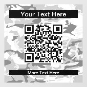 冬の雪グレーカモフラージュ、軍隊、陸軍 ウィンドウサイン (シート)