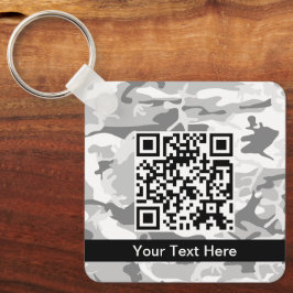 冬の雪グレーカモフラージュ、軍隊、陸軍 キーホルダー